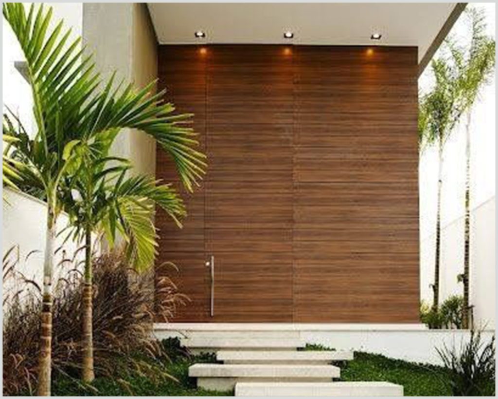 Front porch designed using decorative concrete finish