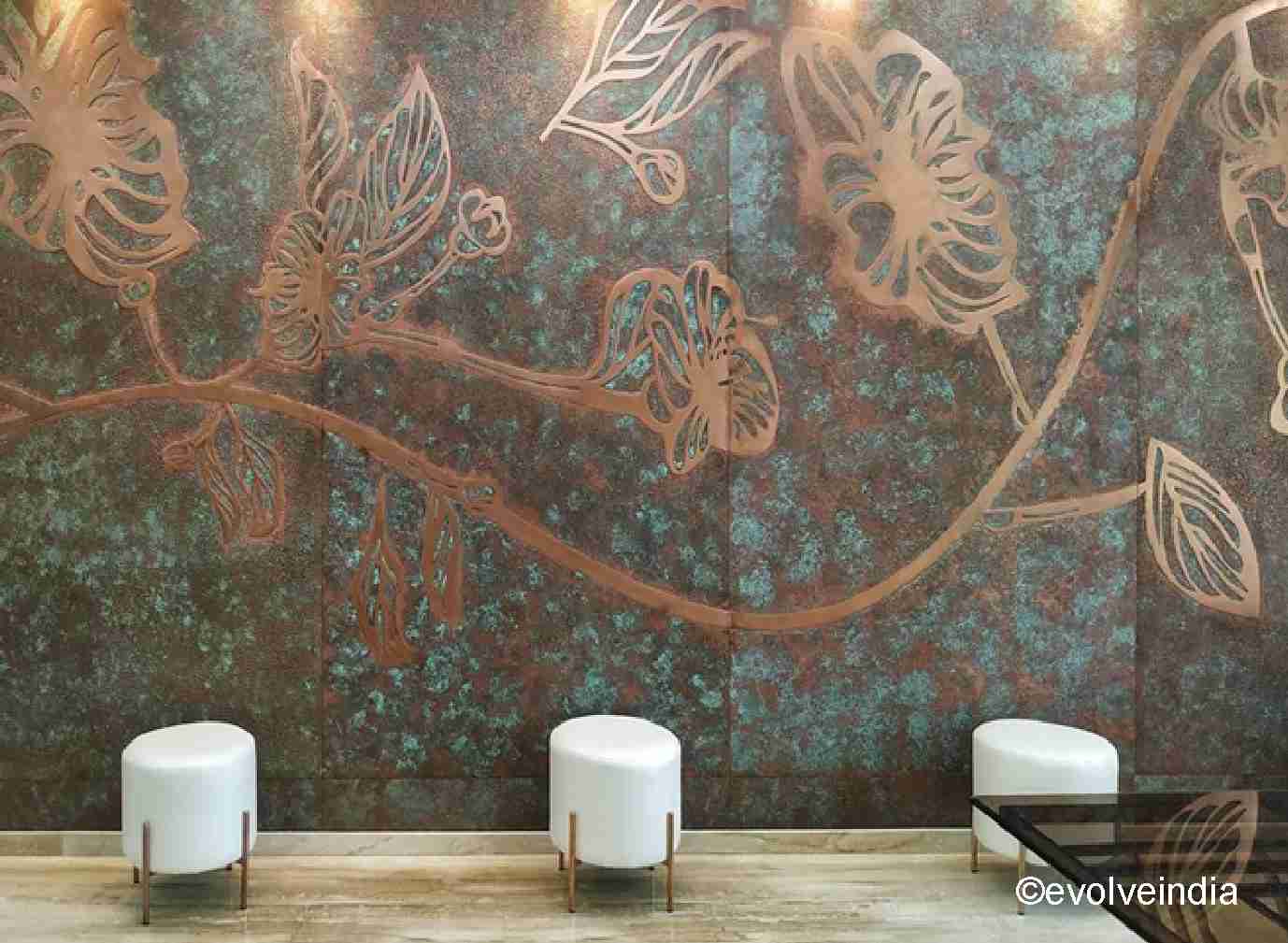 Accent Wall Accent wall design using Arcadia Copper Patina