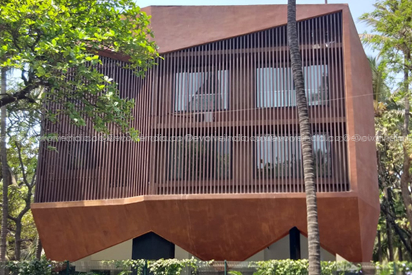 Corten steel finish exterior designed by Evolve India