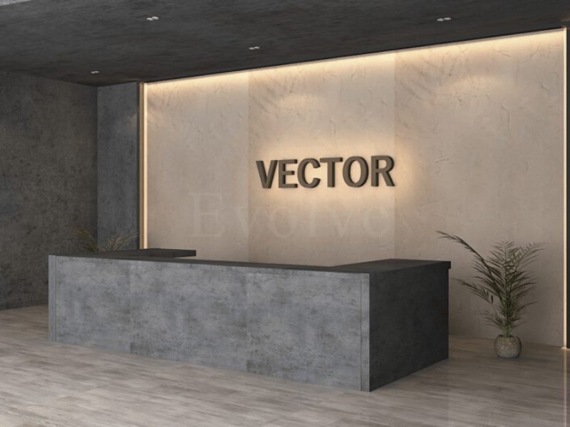 Image of an accent wall designed using concrete finish wall panels