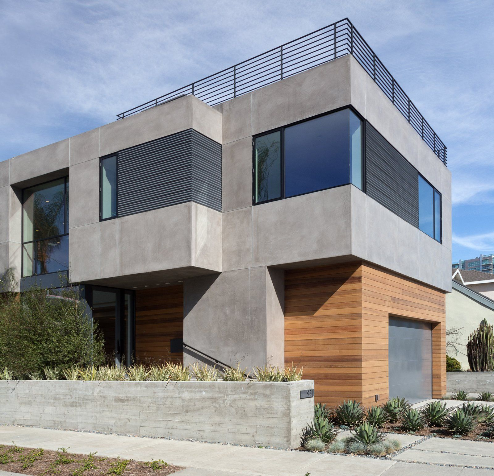 Depiction of concrete finished exteriors
