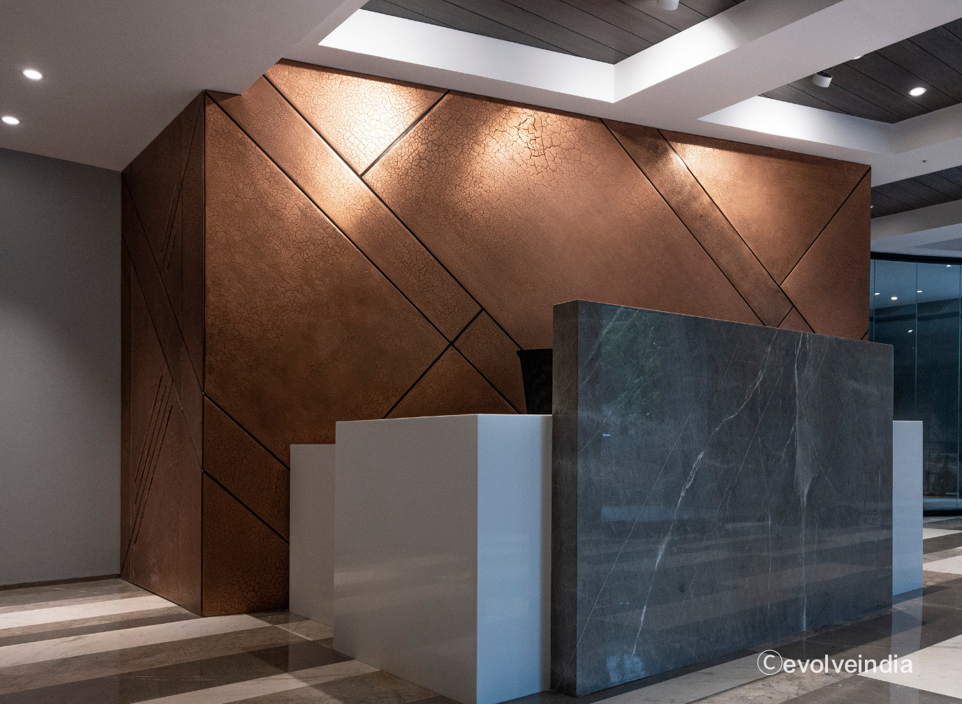 Liquid Metal Copper Accent Wall Liquid Metal Copper Accent Wall by Evolve India