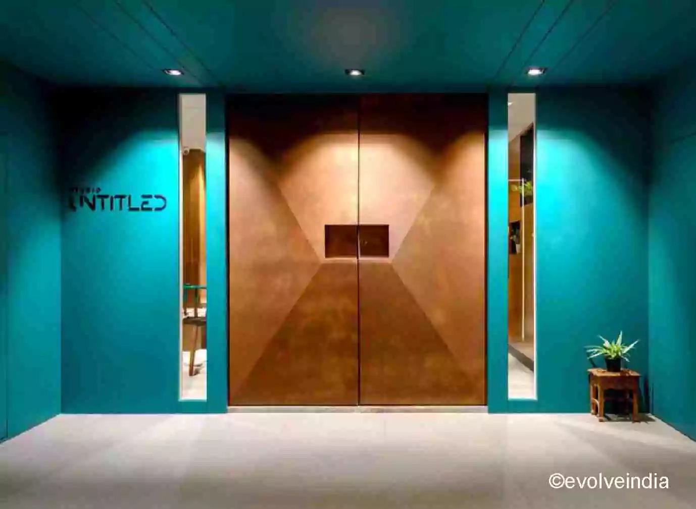 Door Designs By Evolve India Entrance door designed with rust finish by Evolve India