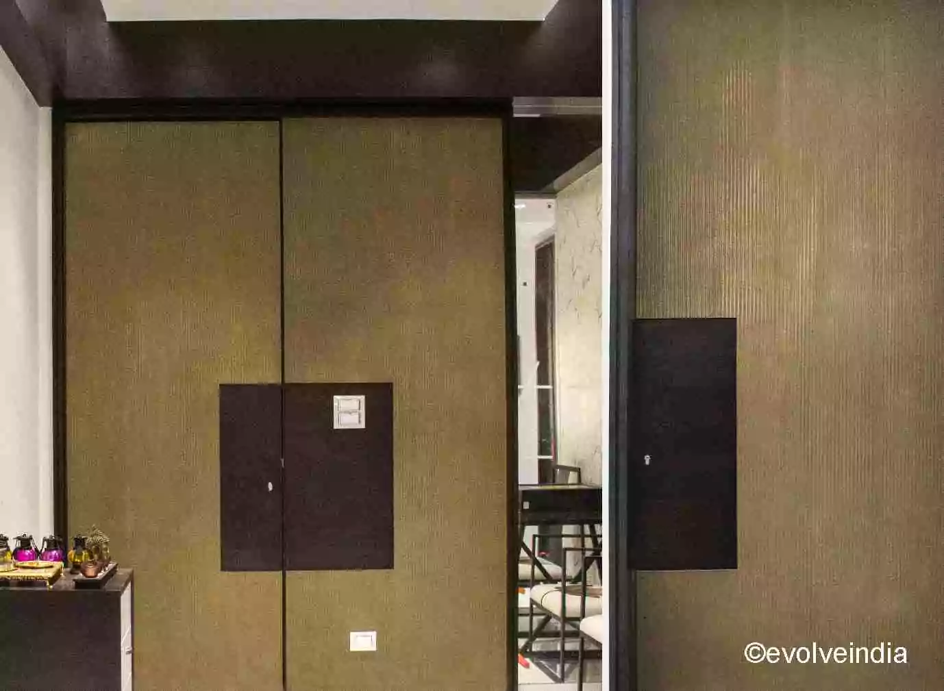 Door Designs By Evolve India Door designed with Etched Brass textured panels by Evolve India