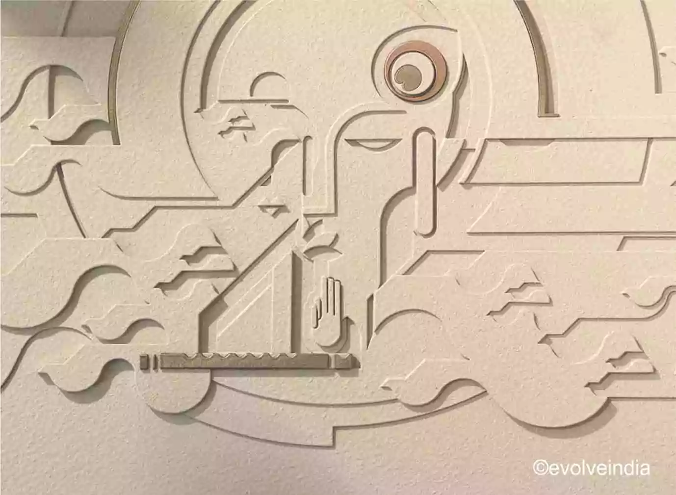 Custom wall art done by Evolve India