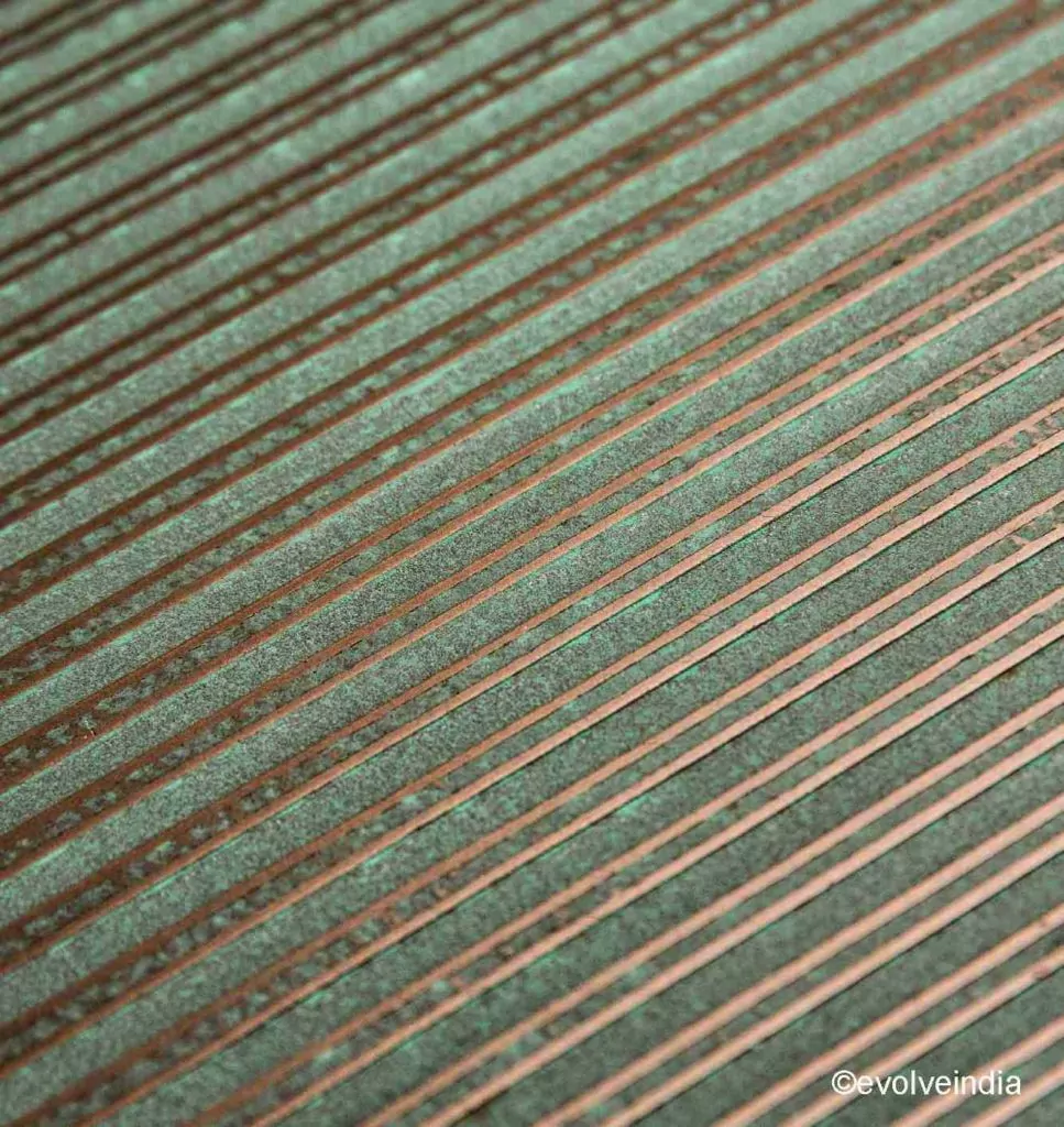 Etched copper patina texture