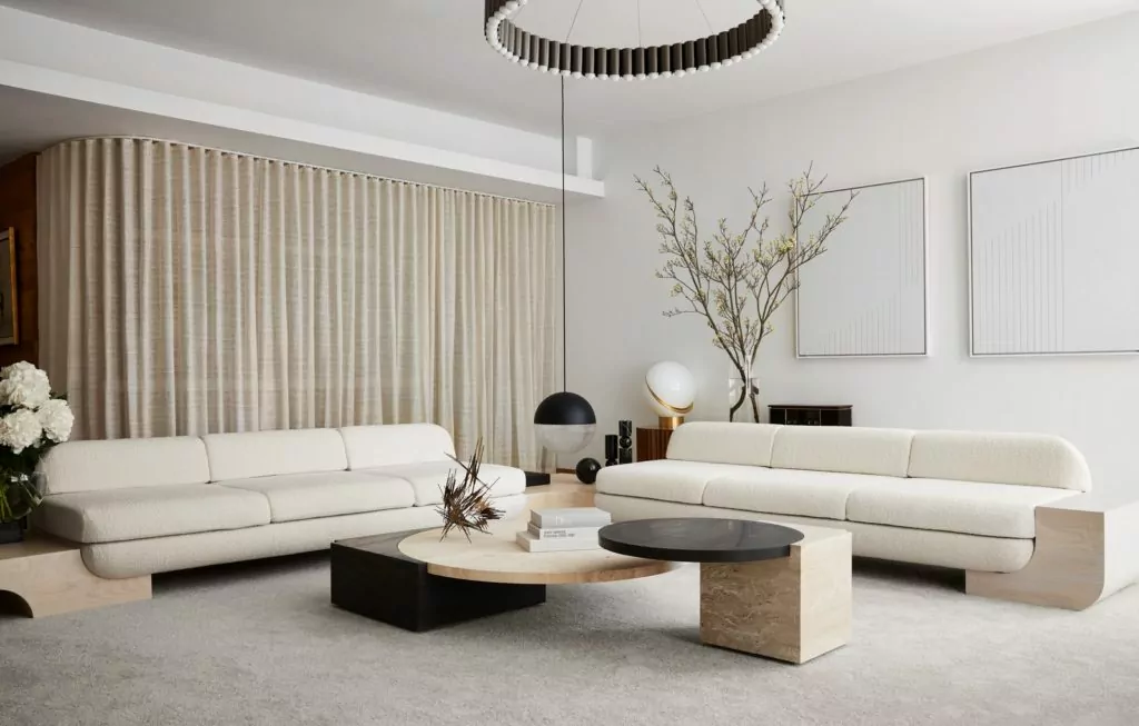 Minimalist Living Room Design Ideas by Evolve India