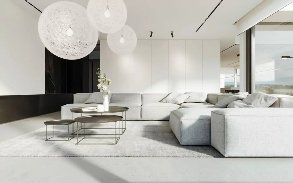 Minimalist Living Room Design Ideas by Evolve India