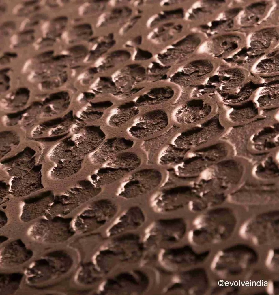 Precepted copper texture