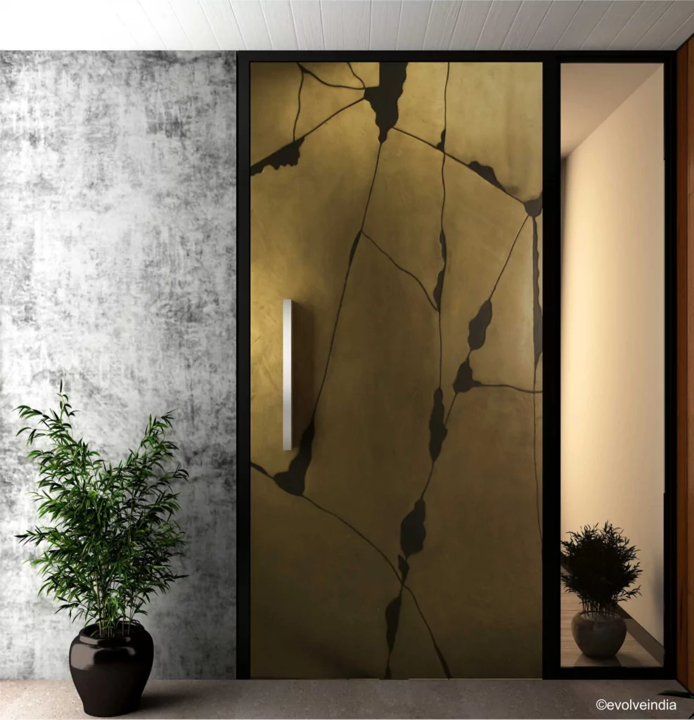 Designer Door Skins Crackle brass door skin