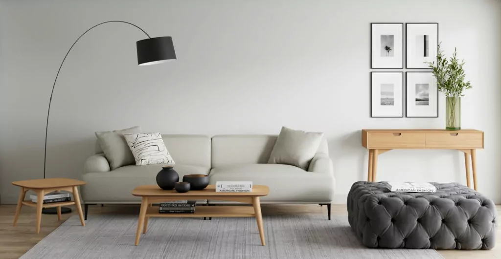 Minimalist Living Room Design Ideas by Evolve India