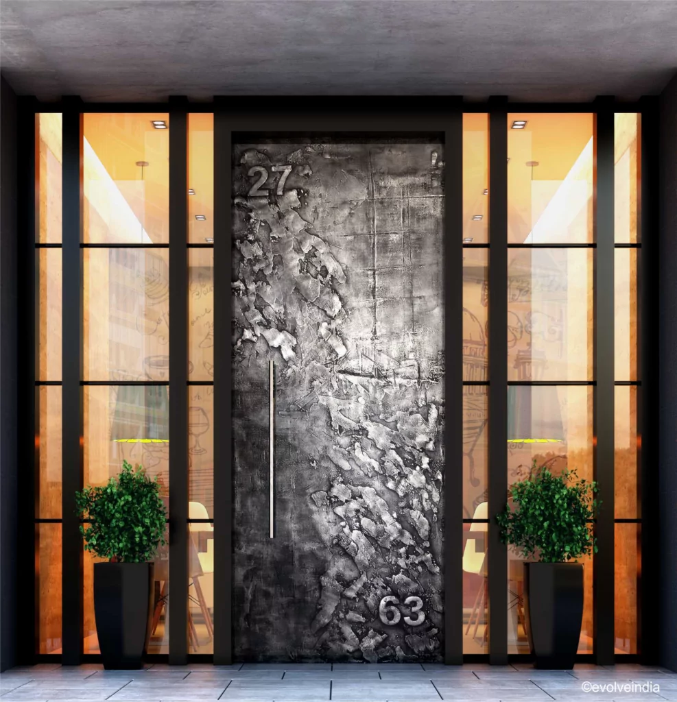 Designer Door Skins Abstratto gun metal door skin
