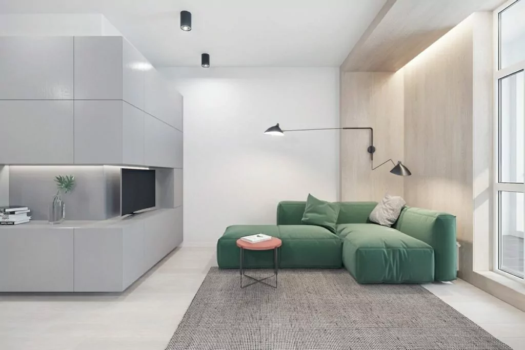 Minimalist Living Room Design Ideas by Evolve India