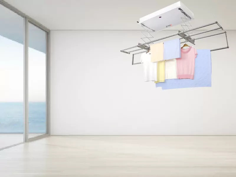 Automated Drying Rack installed in the living room