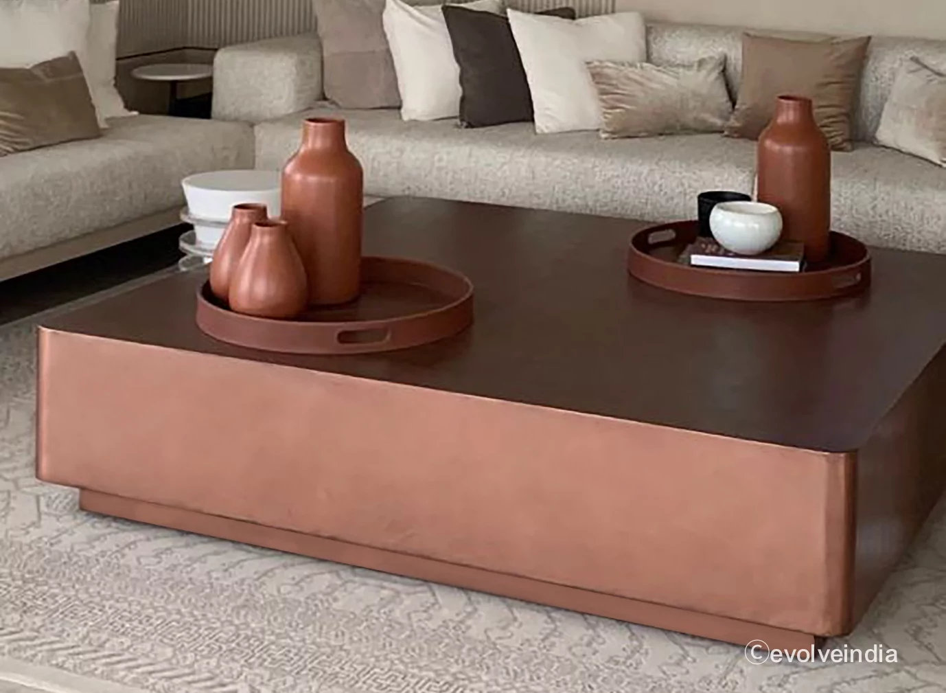 Coffee Table Design Copper Finish Coffee Table By Evolve India