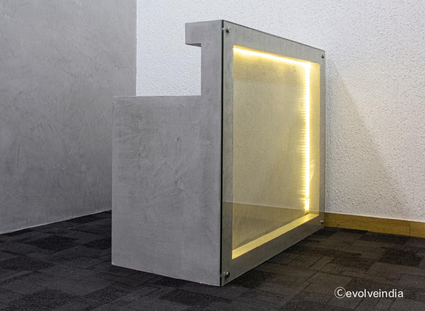 Reception Table Design Decorative Concrete Reception Table By Evolve India